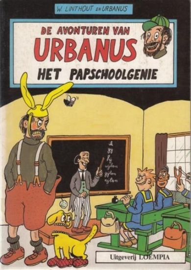 Afbeelding van Urbanus #3 - Papschoolgenie(zwart/wit) - Tweedehands (LOEMPIA, zachte kaft)