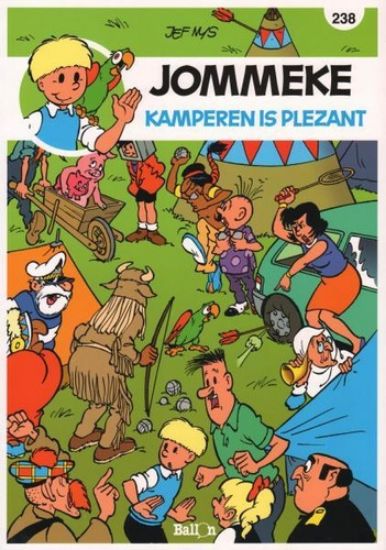 Afbeelding van Jommeke #238 - Kamperen is plezant - Tweedehands (BALLON, zachte kaft)