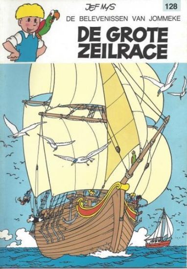 Afbeelding van Jommeke #128 - Grote zeilrace - Tweedehands (HET VOLK, zachte kaft)