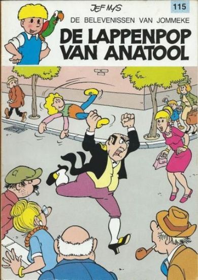 Afbeelding van Jommeke #115 - Lappenpop van anatool - Tweedehands (HET VOLK, zachte kaft)