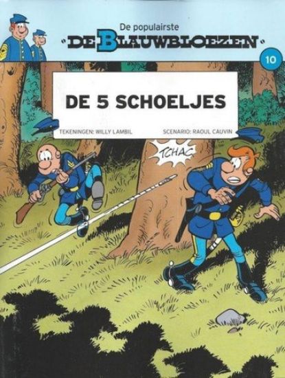 Afbeelding van Blauwbloezen laatste nieuws #10 - 5 schoeljes (laatste nieuws) (DUPUIS, zachte kaft)