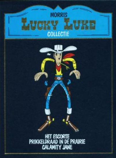 Afbeelding van Lucky luke lekturama #20 - Escorte/prikkeldraad in de prairie/calamity jane - Tweedehands (LEKTURAMA, harde kaft)