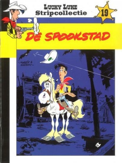 Afbeelding van Lucky luke stripcollectie laatste nieuws #19 - Spookstad - Tweedehands (LUCKY COMICS, zachte kaft)