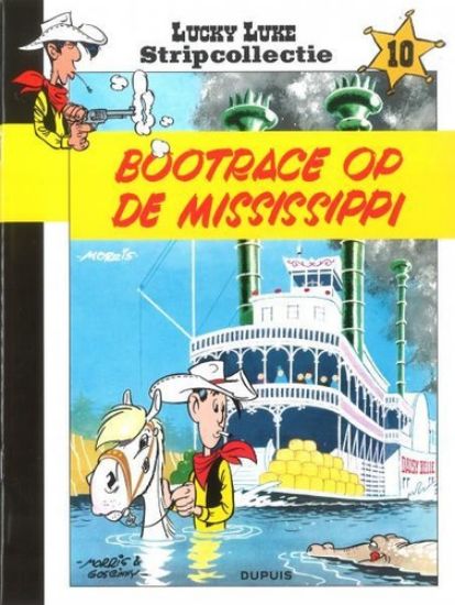 Afbeelding van Lucky luke stripcollectie laatste nieuws #10 - Bootrace op de mississippi (laatste nieuws) - Tweedehands (LUCKY COMICS, zachte kaft)