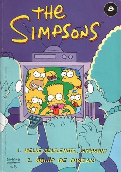 Afbeelding van Simpsons #8 - Welke golflengte simpson/grijp de dikzak - Tweedehands (STRIPUITGEVERIJ INFOTEX, zachte kaft)