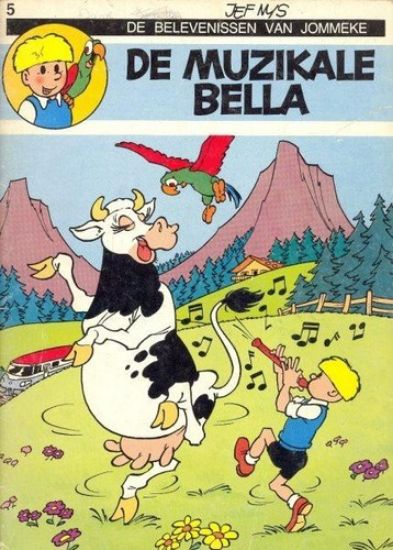 Afbeelding van Jommeke #5 - Muzikale bella (zw/wit) - Tweedehands (HET VOLK, zachte kaft)