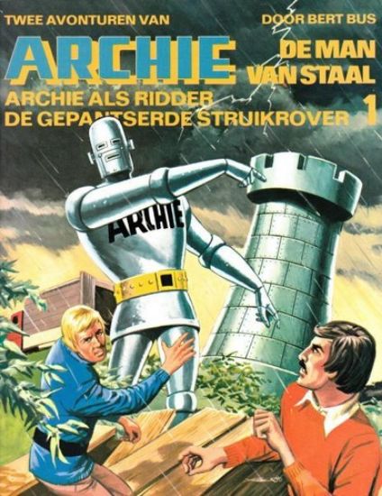 Afbeelding van Archie man staal #1 - Als ridder/gepantserde struikrover - Tweedehands (OBERON, zachte kaft)