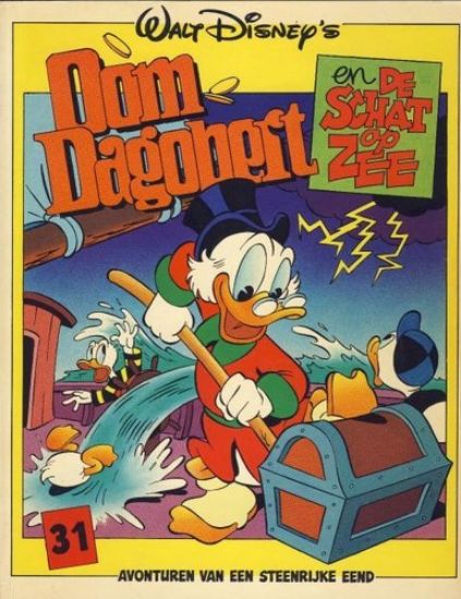 Afbeelding van Oom dagobert #31 - Schat op zee - Tweedehands (OBERON, zachte kaft)