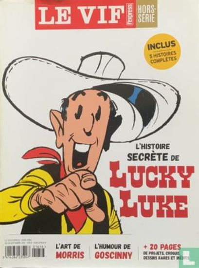 Afbeelding van Le vif l'express (fra) - L'histoire secrete de lucky luke (LE VIF MAGAZINE SA, zachte kaft)