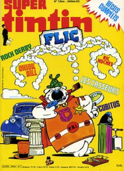 Afbeelding van Tintin super (fra) #12 - Flic (LOMBARD, zachte kaft)